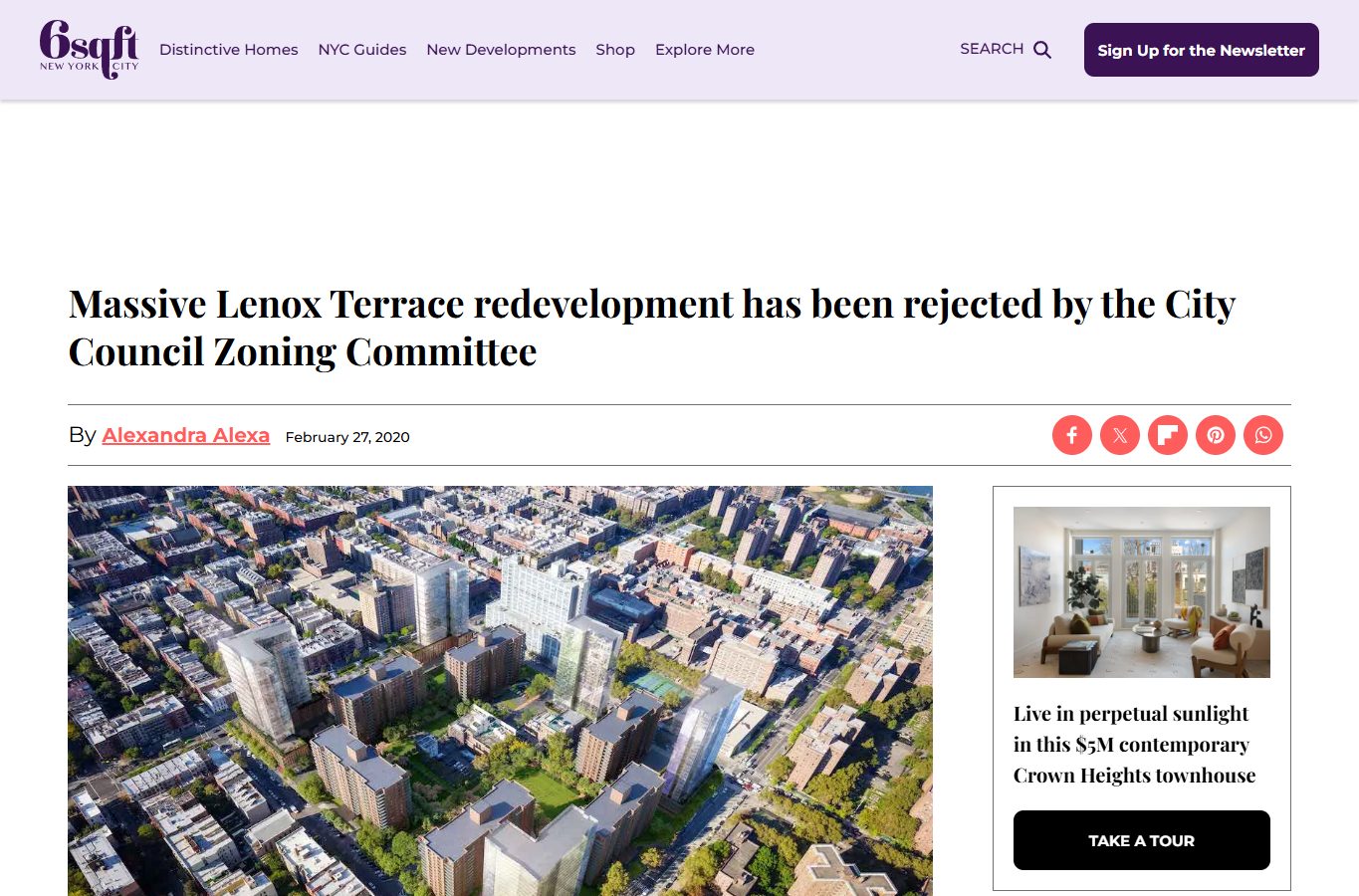 Rendering of proposed towers at Lenox Terrace.
