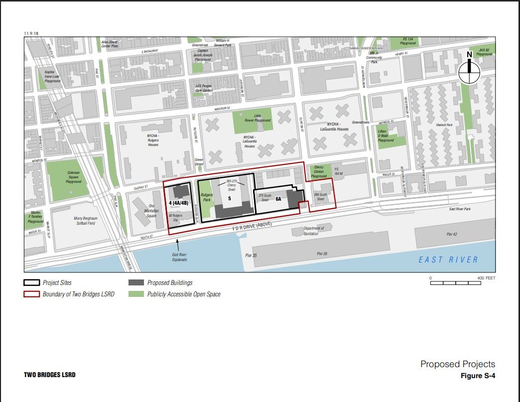 Map of proposed Chinatown/Lower East Side rezoning area.